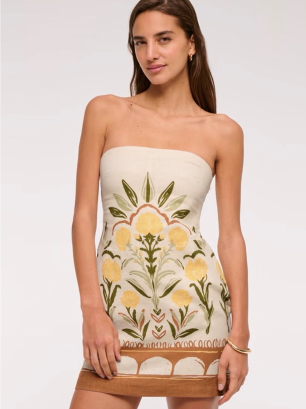 Like New Abercrombie Strapless Floral Embroidered Mini skort